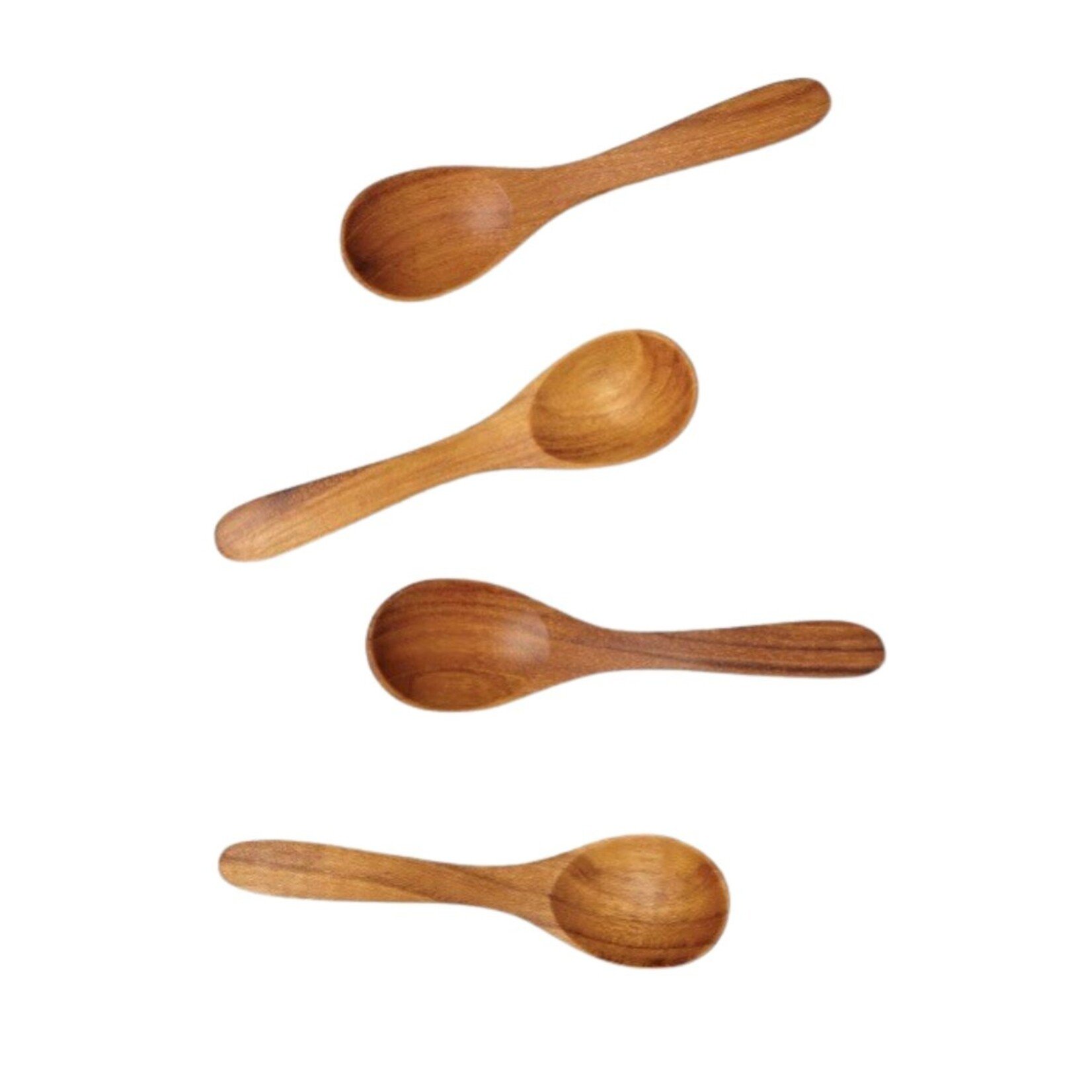 Set of 4 Teak Spoons- Small