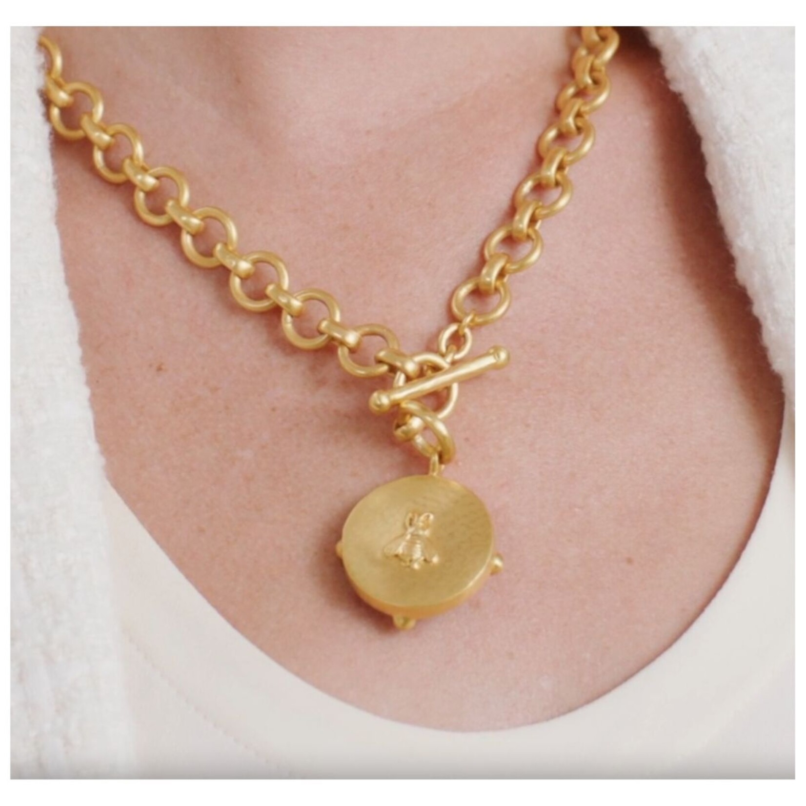 Julie Vos JULIE VOS Honeybee Demi Necklace-Iridescent Clear Crystal