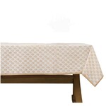 Pomegranate Anika Beige Tablecloth and Table Runner
