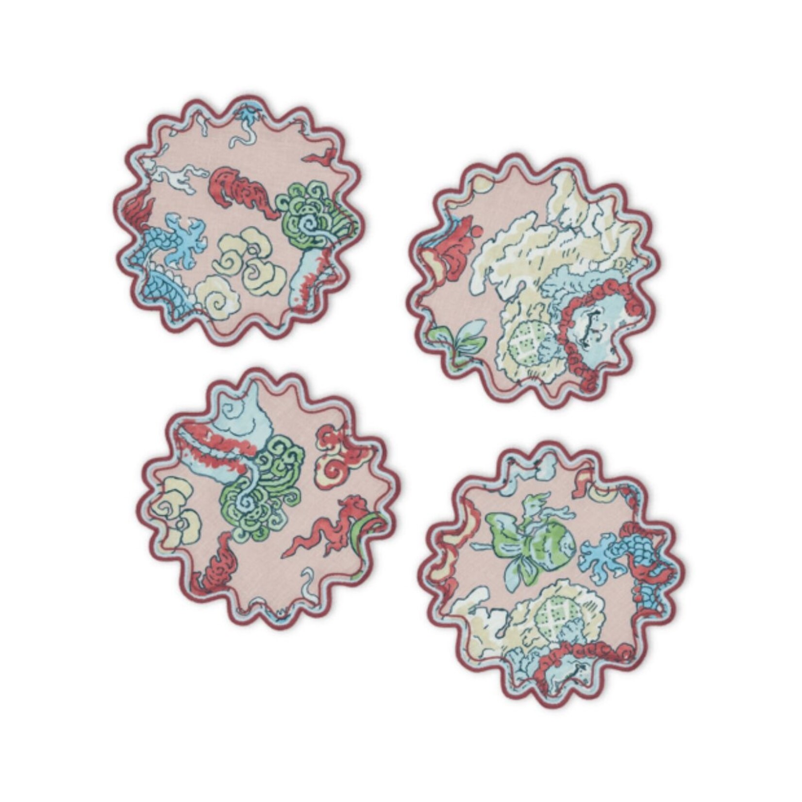 Matouk MATOUK Magic Mountain Cocktail Napkin- Set of 4