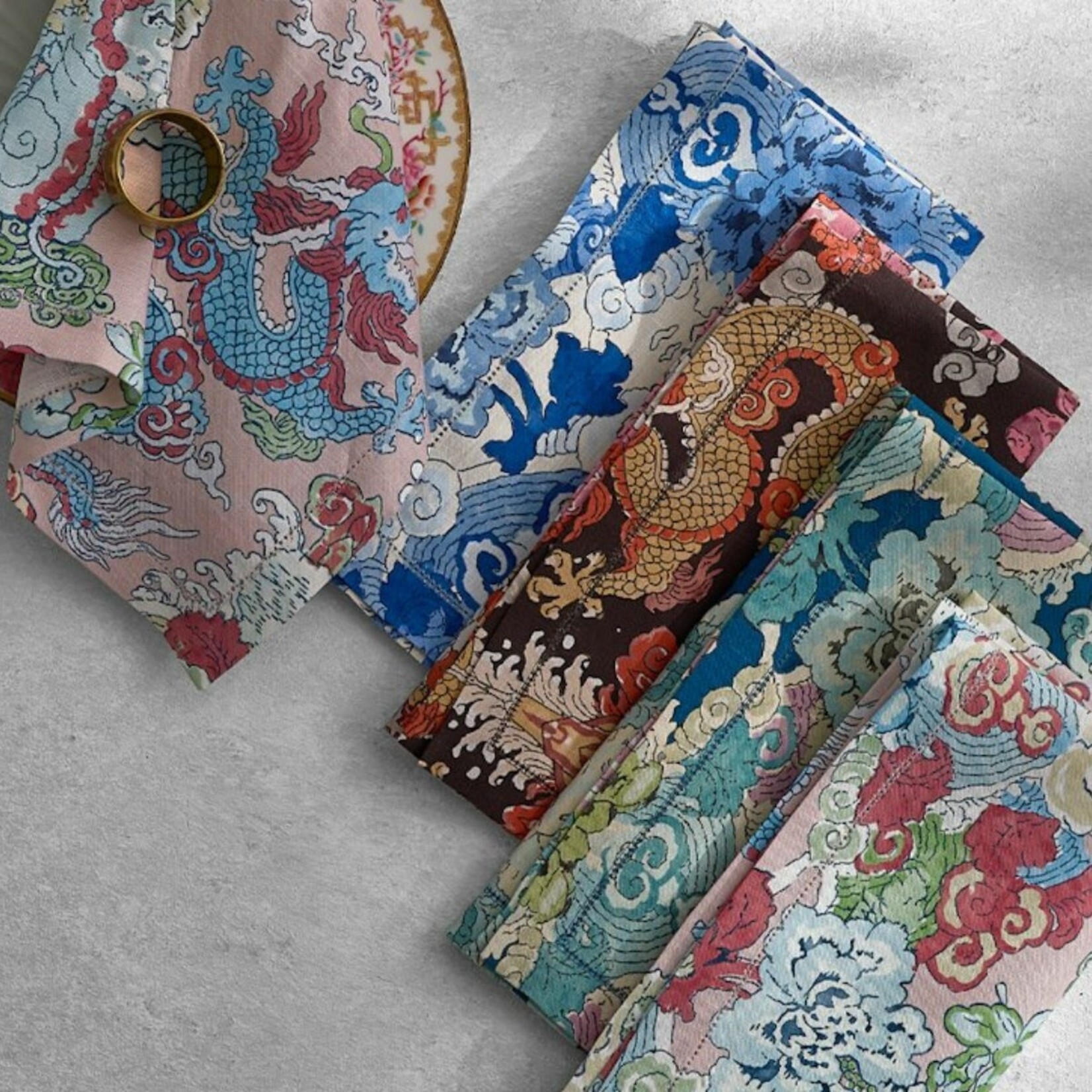 Matouk MATOUK Magic Mountain Cocktail Napkin- Set of 4