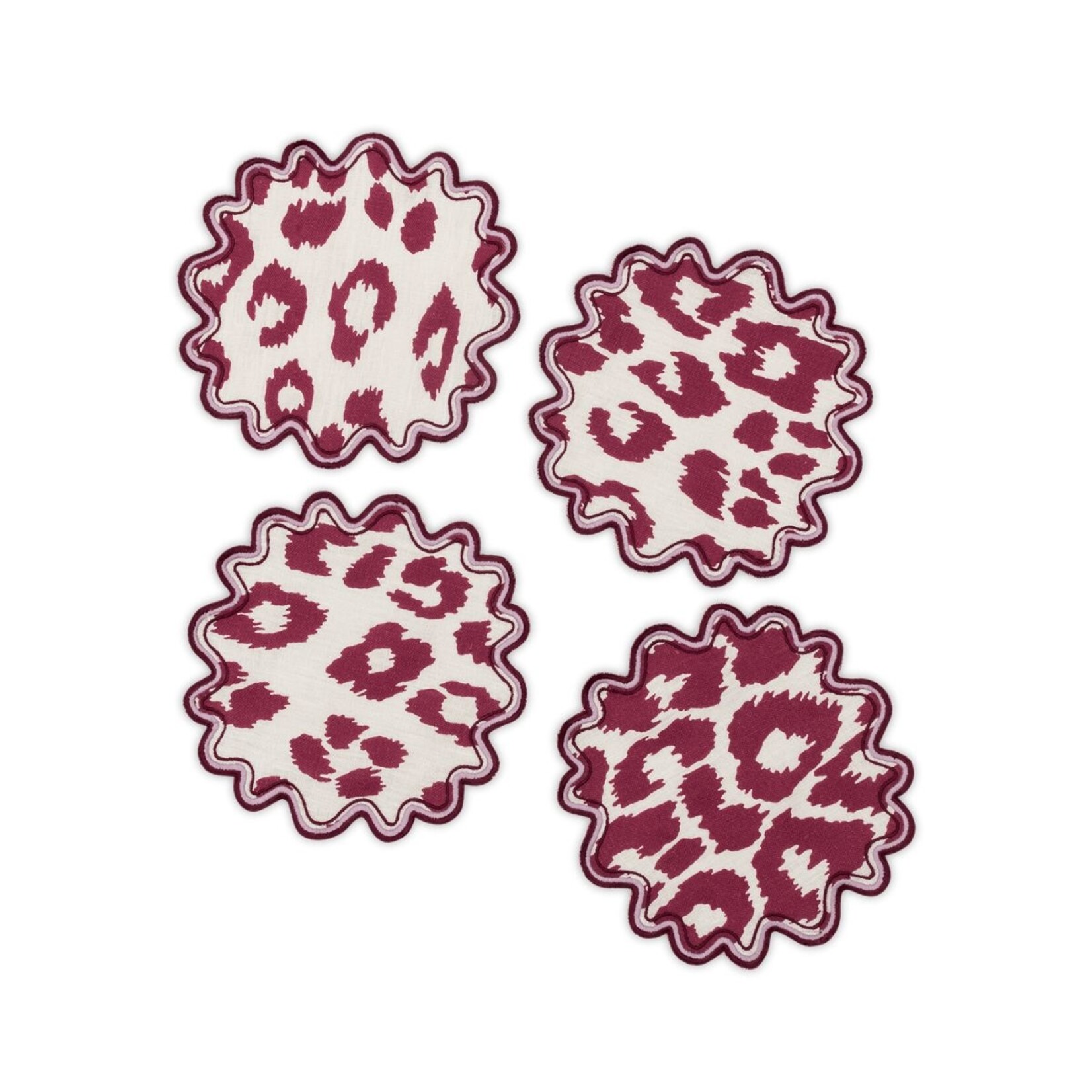 Matouk MATOUK Iconic Leopard Cocktail Napkin- Set of 4