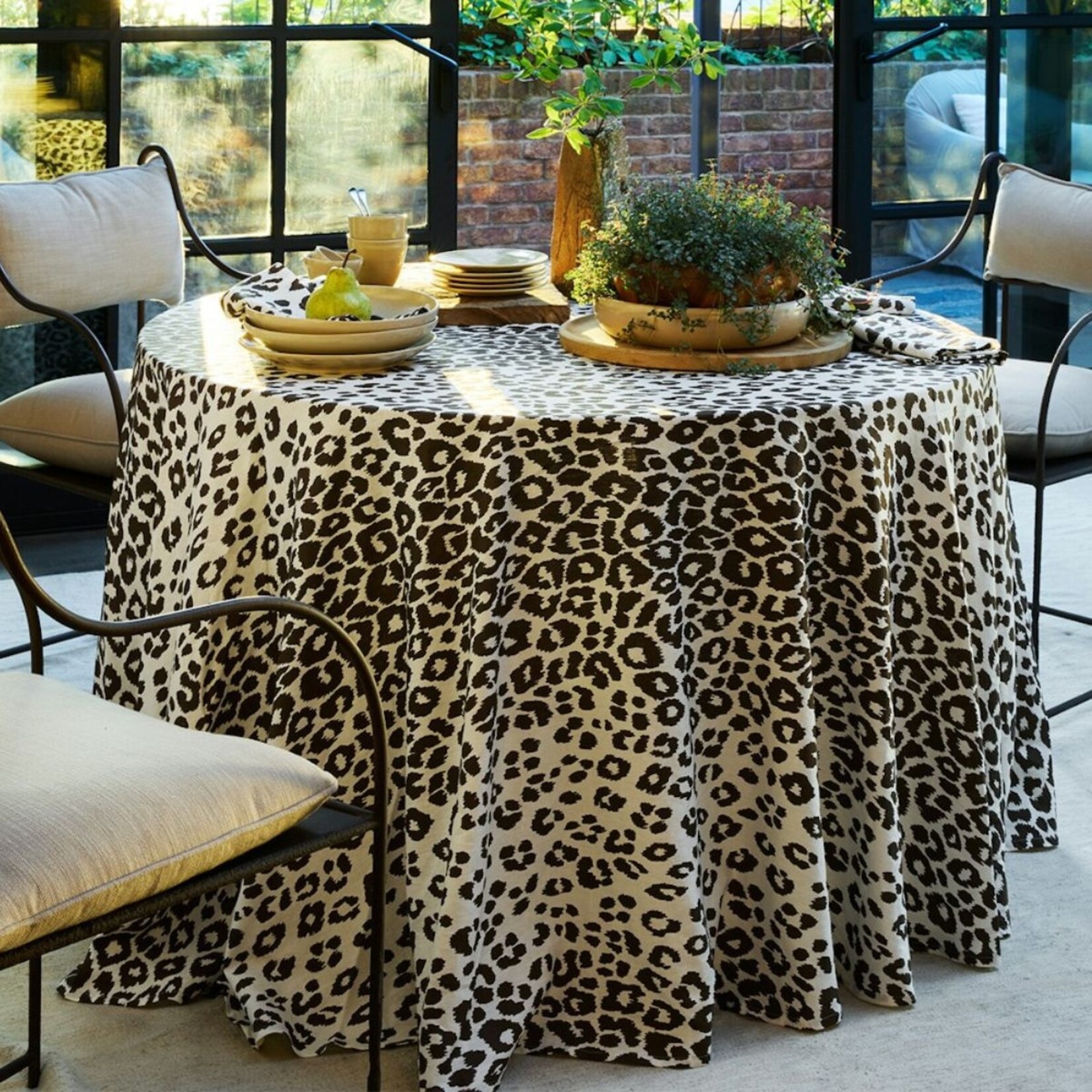 Matouk MATOUK Iconic Leopard Cocktail Napkin- Set of 4