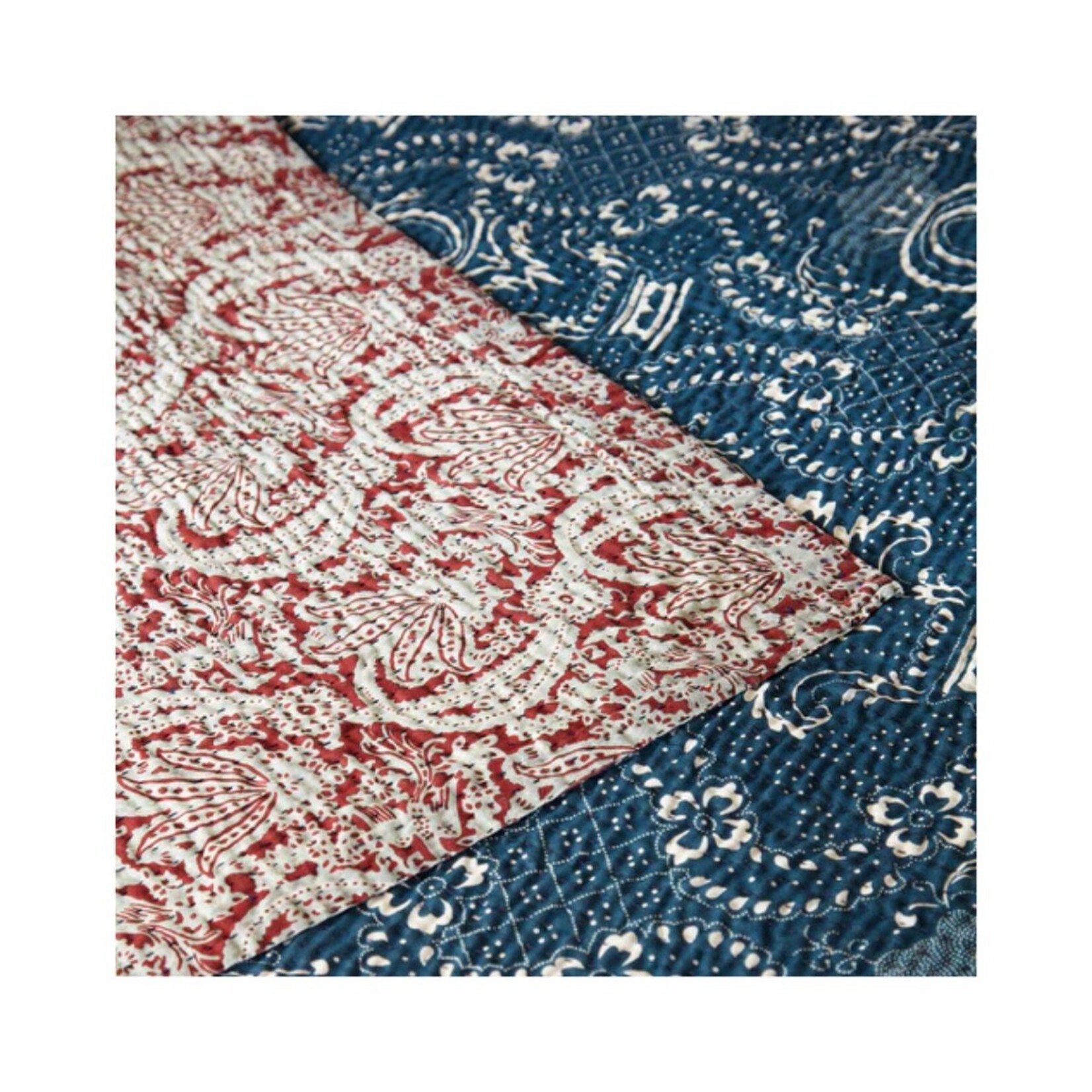 John Derian JOHN DERIAN x Jeanette Farrier French Indigo King Bedcover