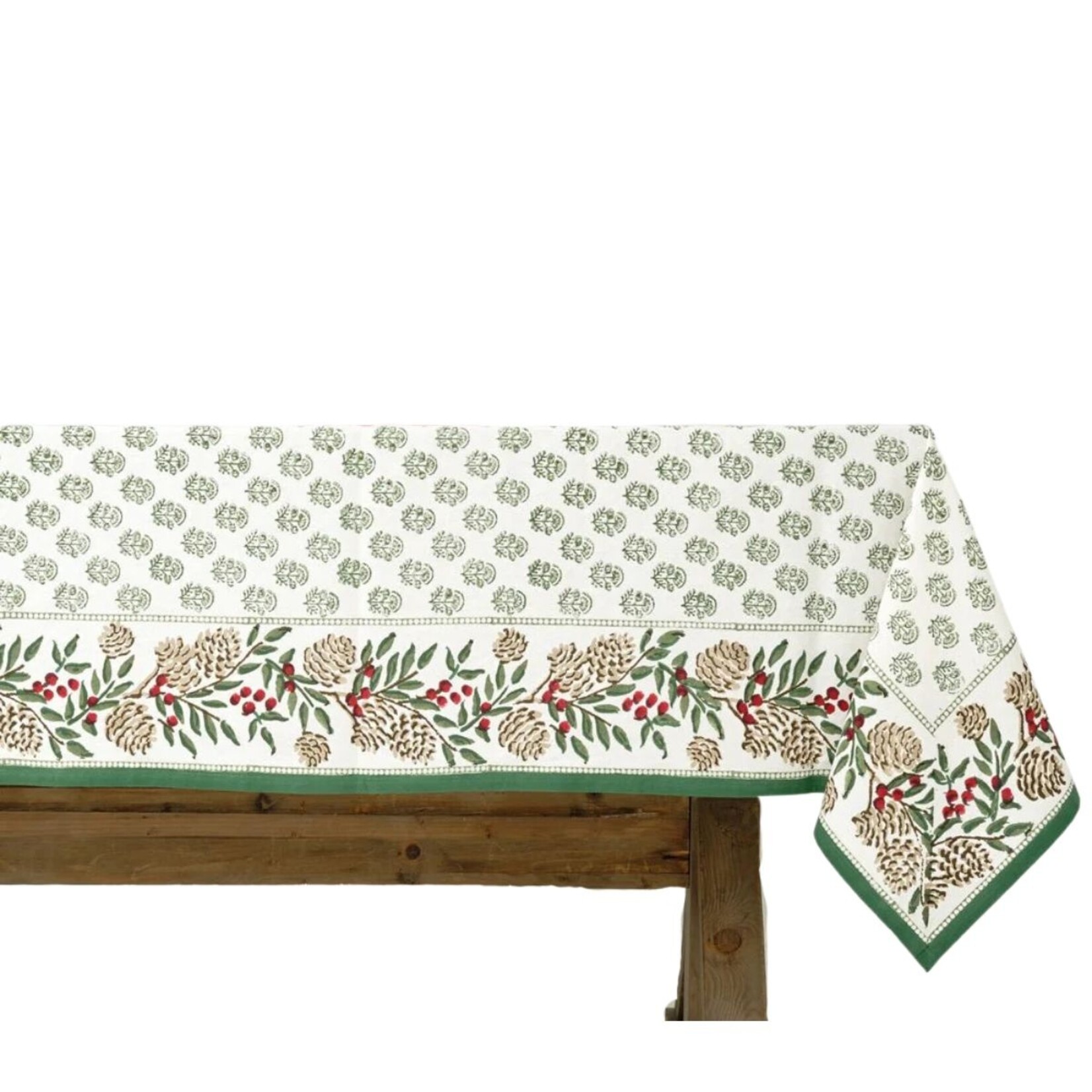 Pomegranate Christmas Garland Tablecloth & Table Runner