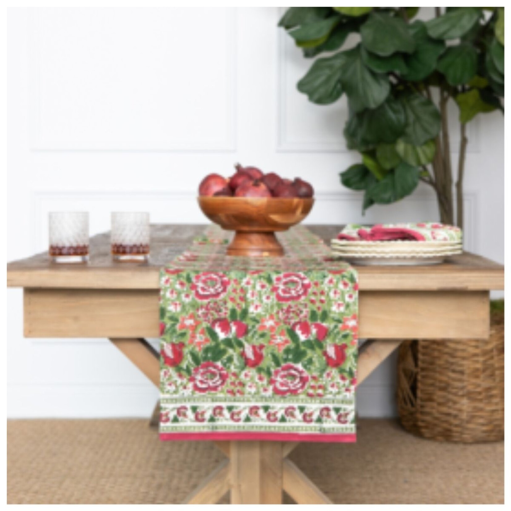 Pomegranate Autumn Orchard Tablecloth & Table Runner