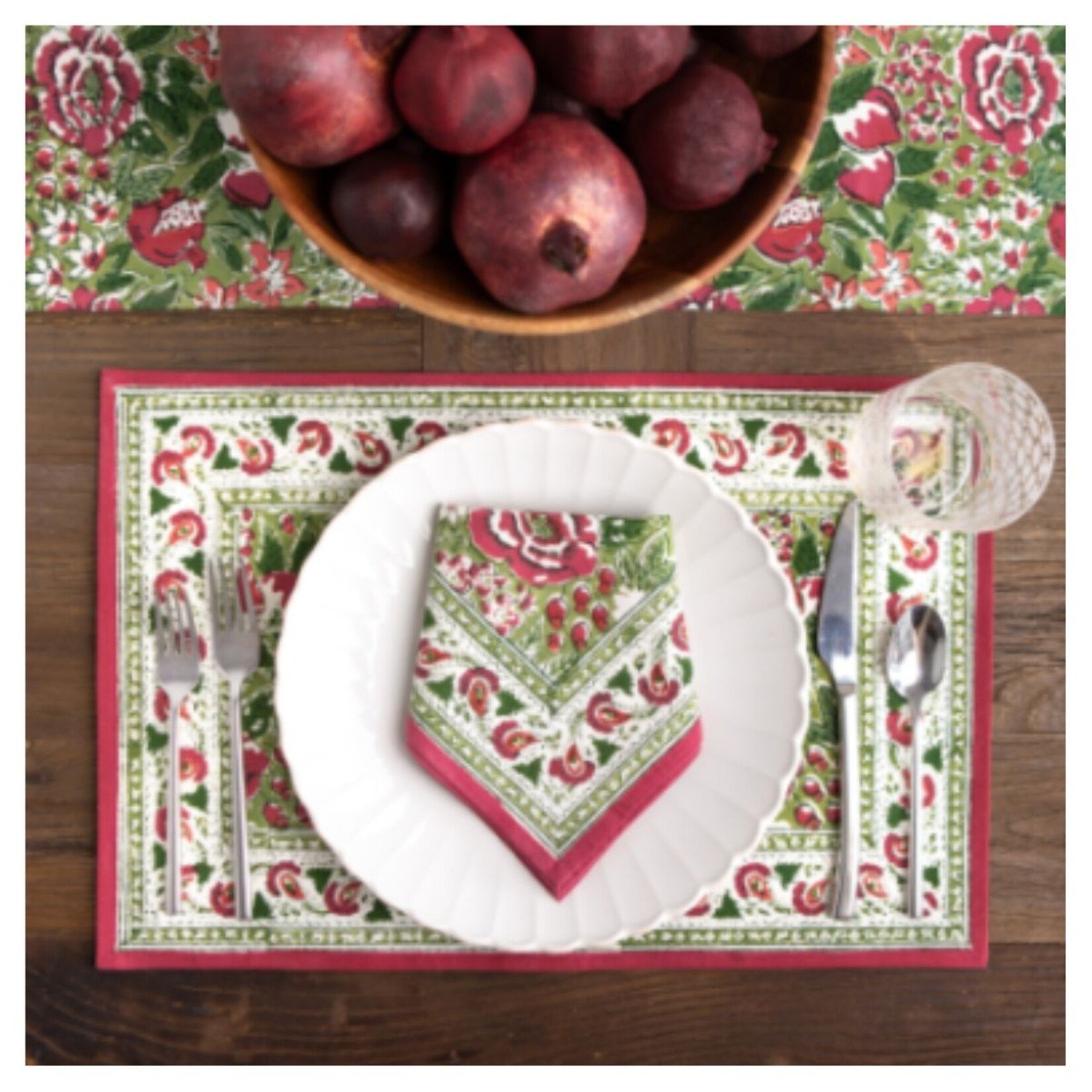Pomegranate Autumn Orchard Tablecloth & Table Runner
