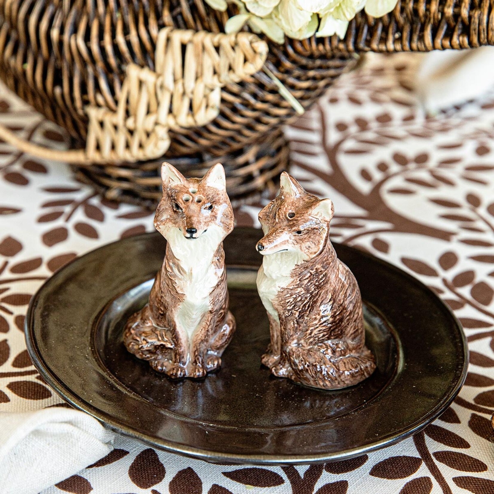 Juliska JULISKA Clever Creatures Salt & Pepper Shakers Fox