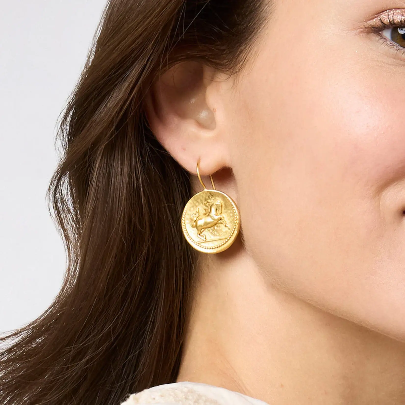 Julie Vos JULIVE VOS Saratoga Horse Earring-Gold