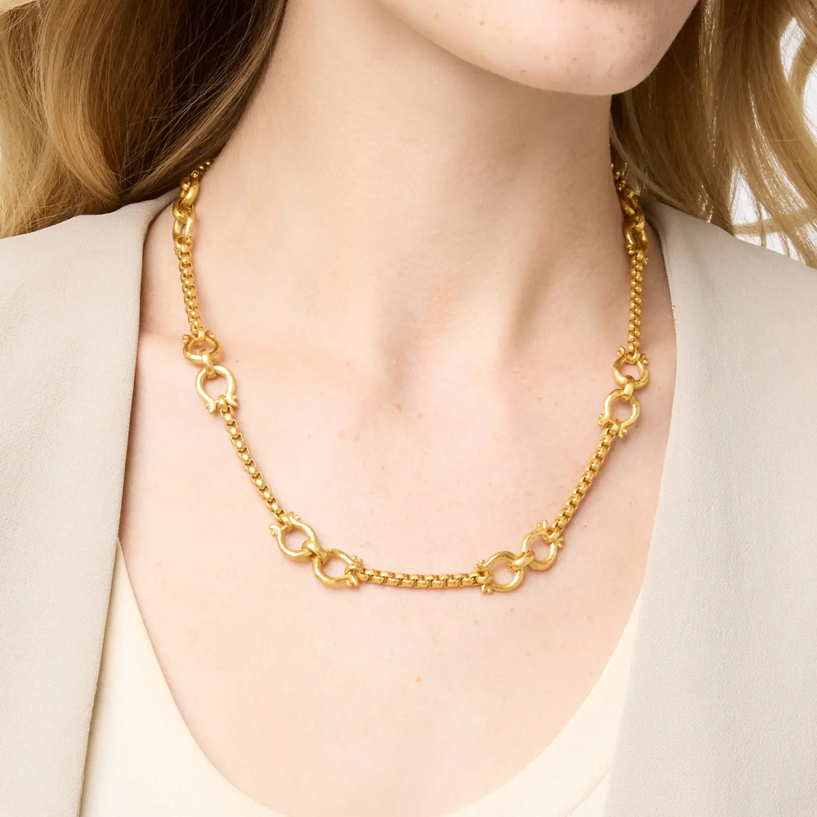 Julie Vos JULIE VOS Saratoga Demi Link Necklace-Gold