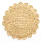 Pomegranate For Emily & Griffin- Peacock Raffia Placemat- Set of 4