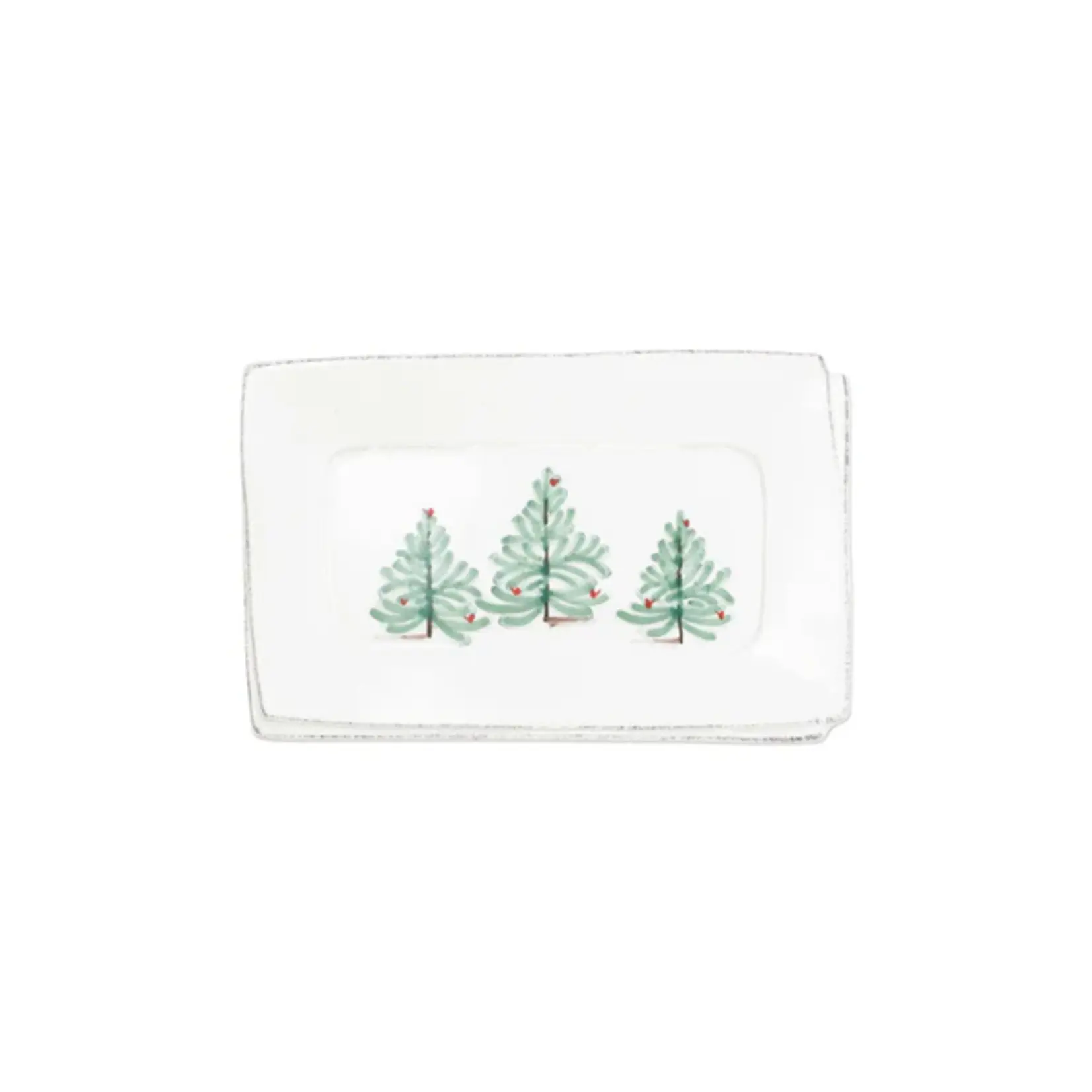 Vietri VIETRI Lastra Holiday Small Rectangular Tray