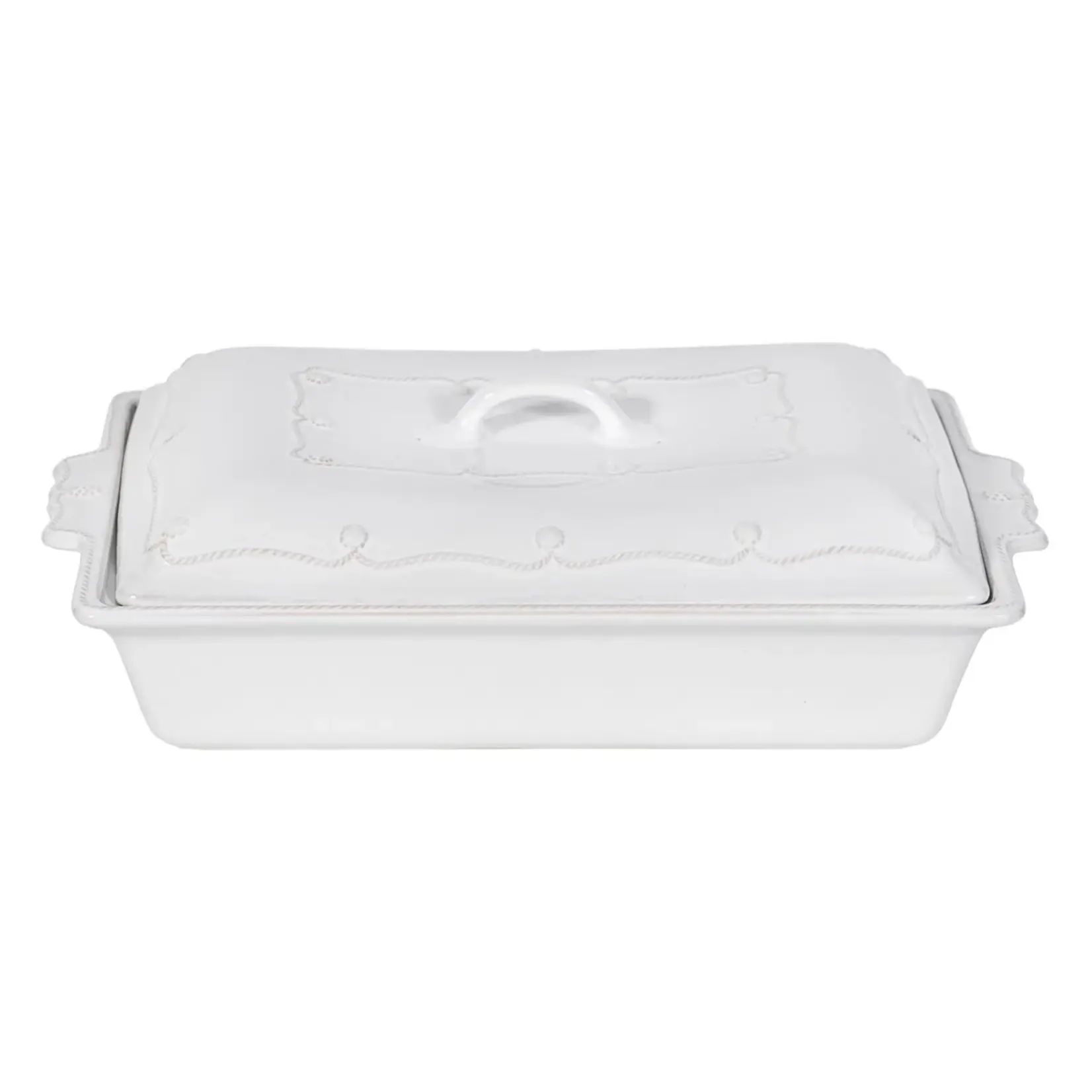 Juliska JULISKA Berry & Thread Lidded 13" Rectangular Baker- Whitewash