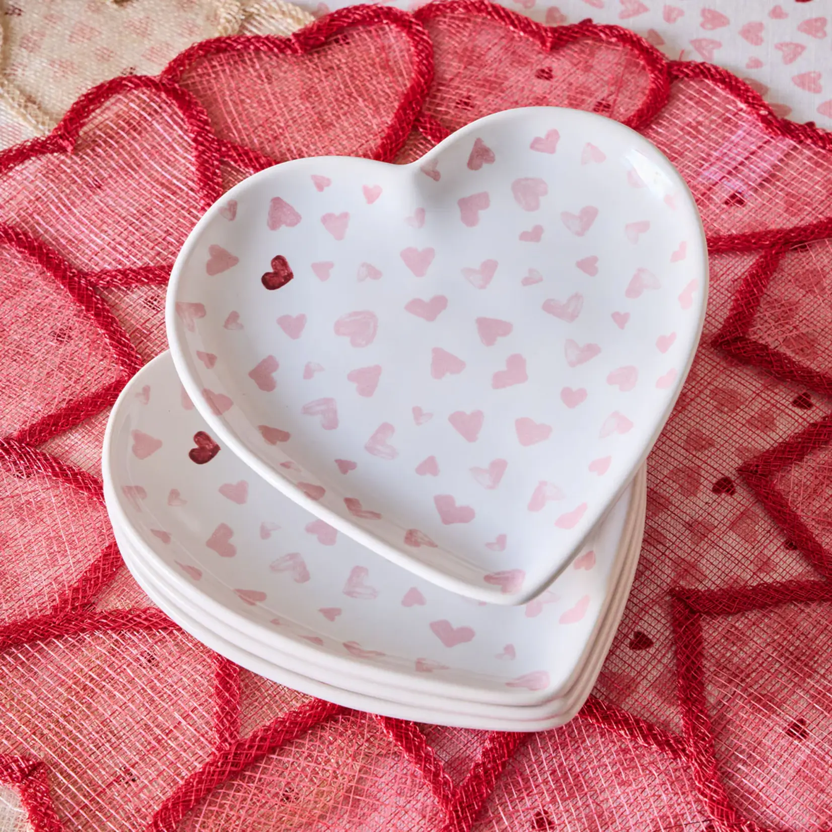 Juliska JULISKA Love You More 7" Heart Tray - Pink