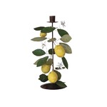 Metal Taper Holder Lemons and Leaves Large