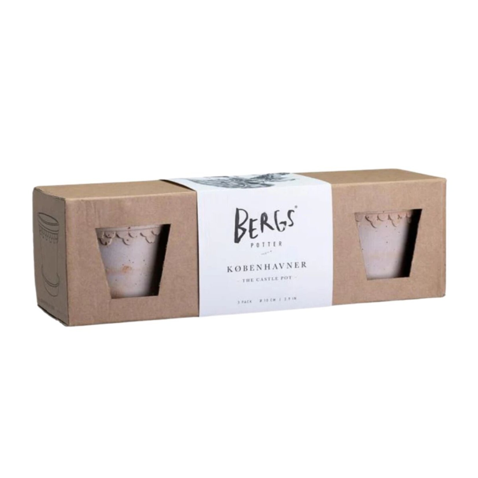 Bergs Potter BERGS POTTER Copenhagen Rosa 10 cm 3 Pack