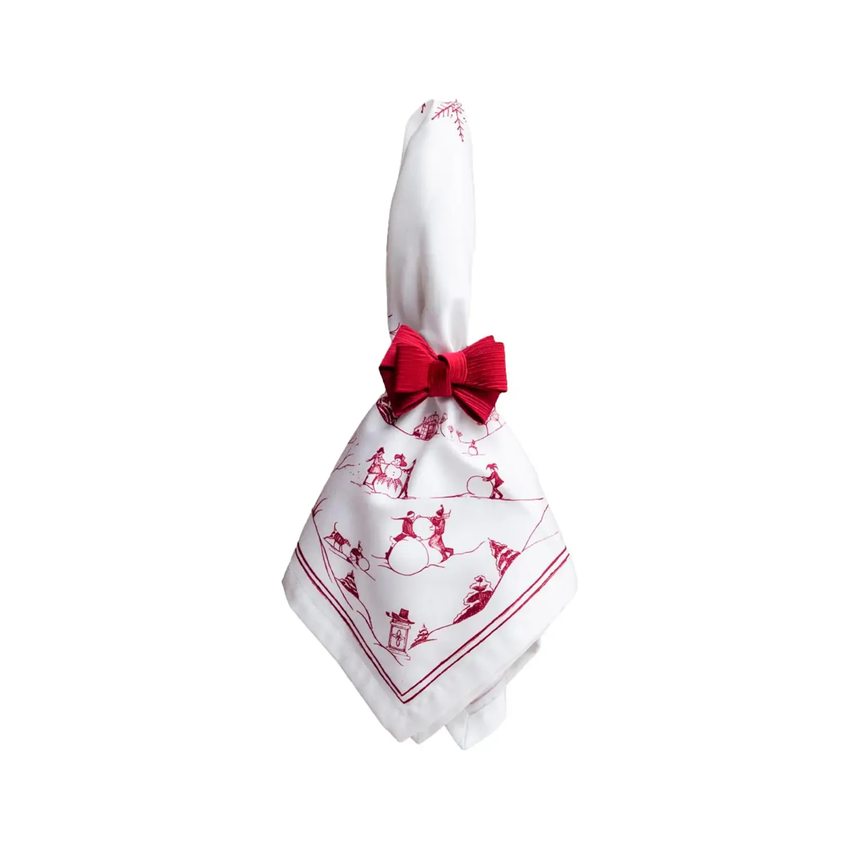 Juliska JULISKA Country Estate Winter Frolic Napkins Set of 4- Ruby