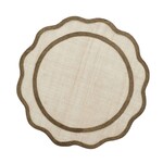 Pomegranate Scalloped Rice Paper Placemat Set of 4