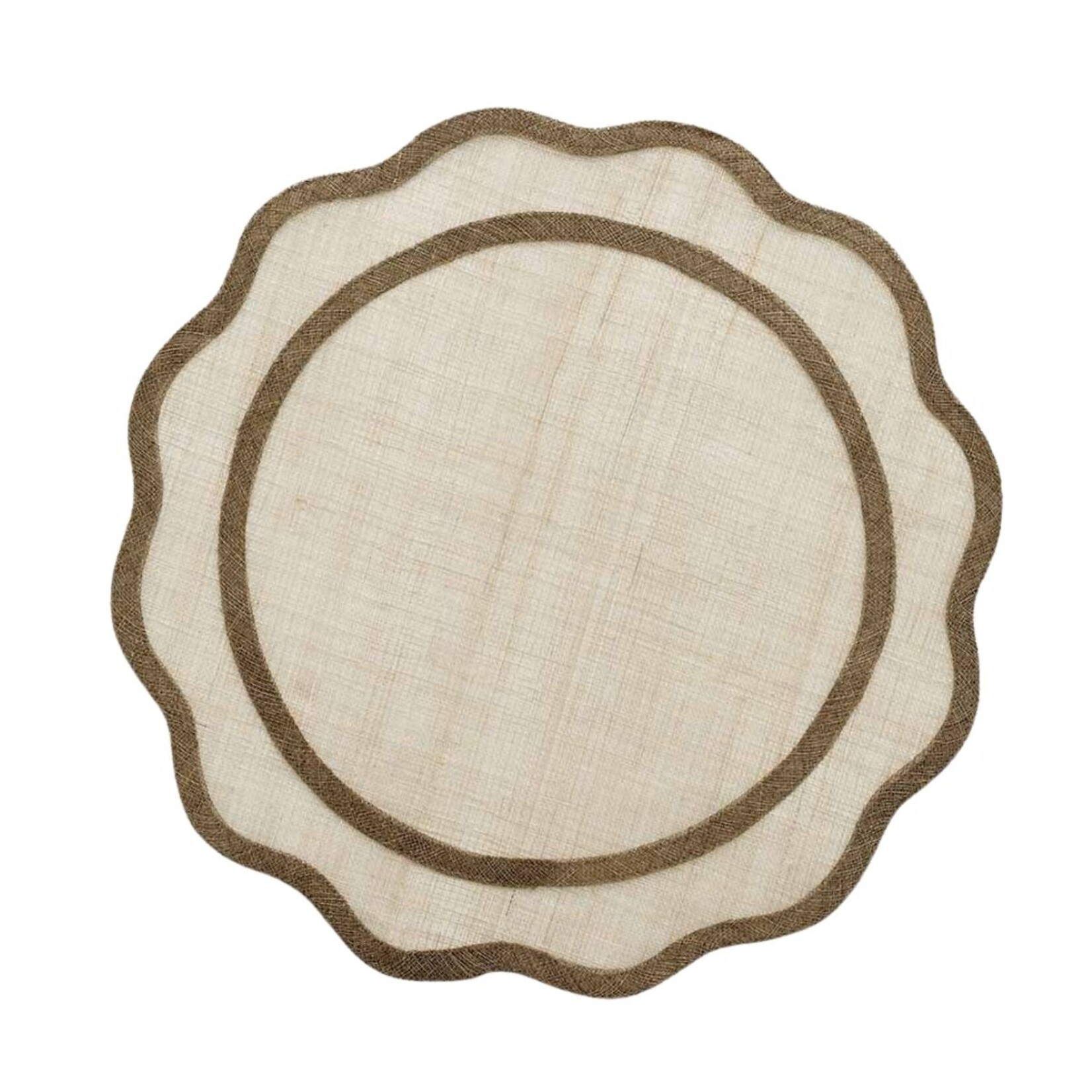 Pomegranate Scalloped Rice Paper Placemat Set of 4