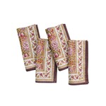 Pomegranate POMEGRANATE Garden Plum & Ochre Napkins