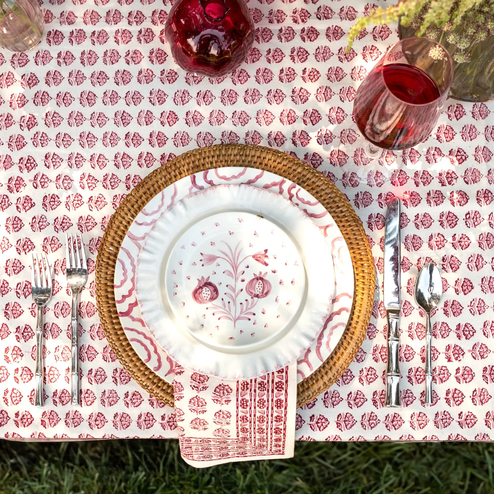 Pomegranate POMEGRANATE Elise Rose Napkins