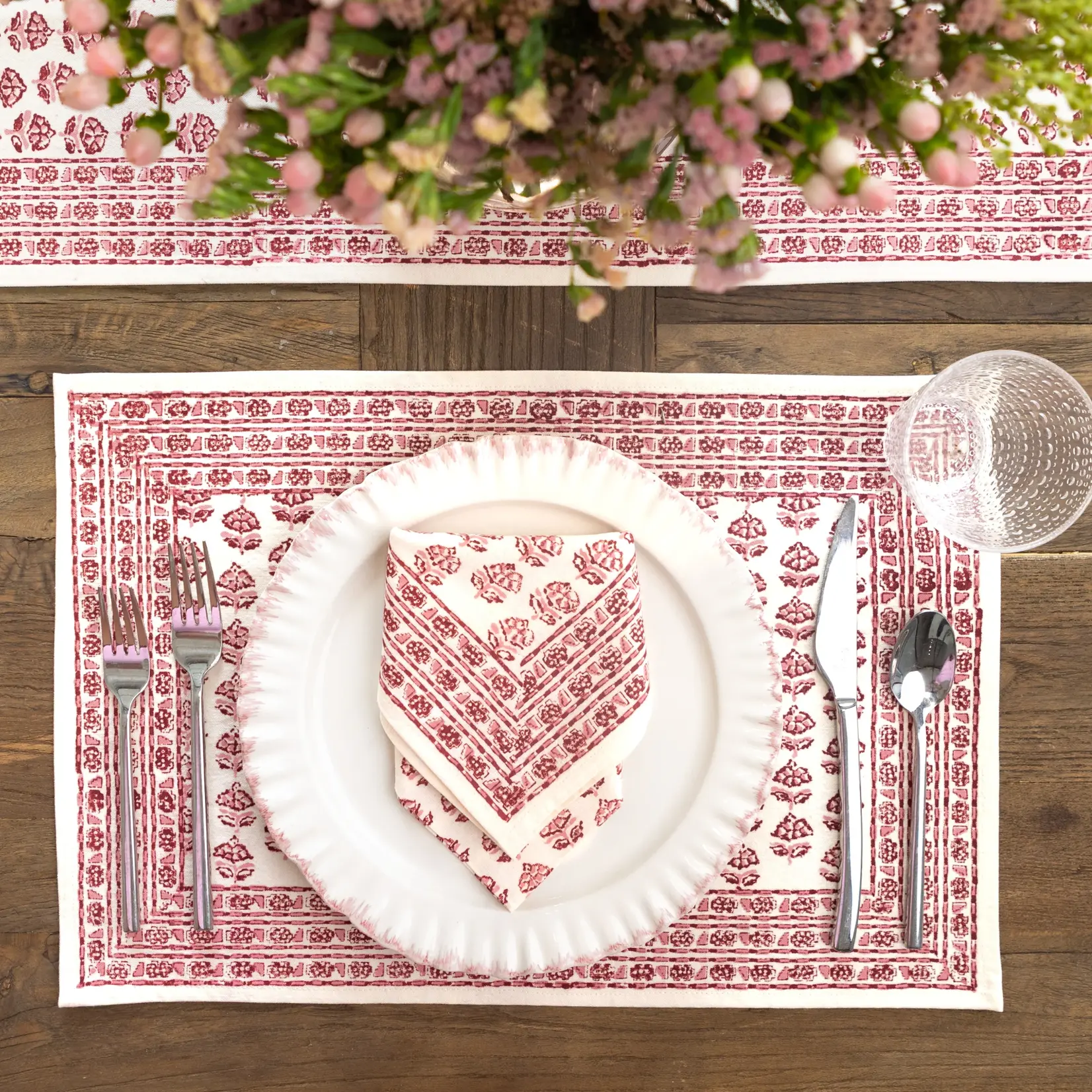 Pomegranate POMEGRANATE Elise Rose Placemat S/4