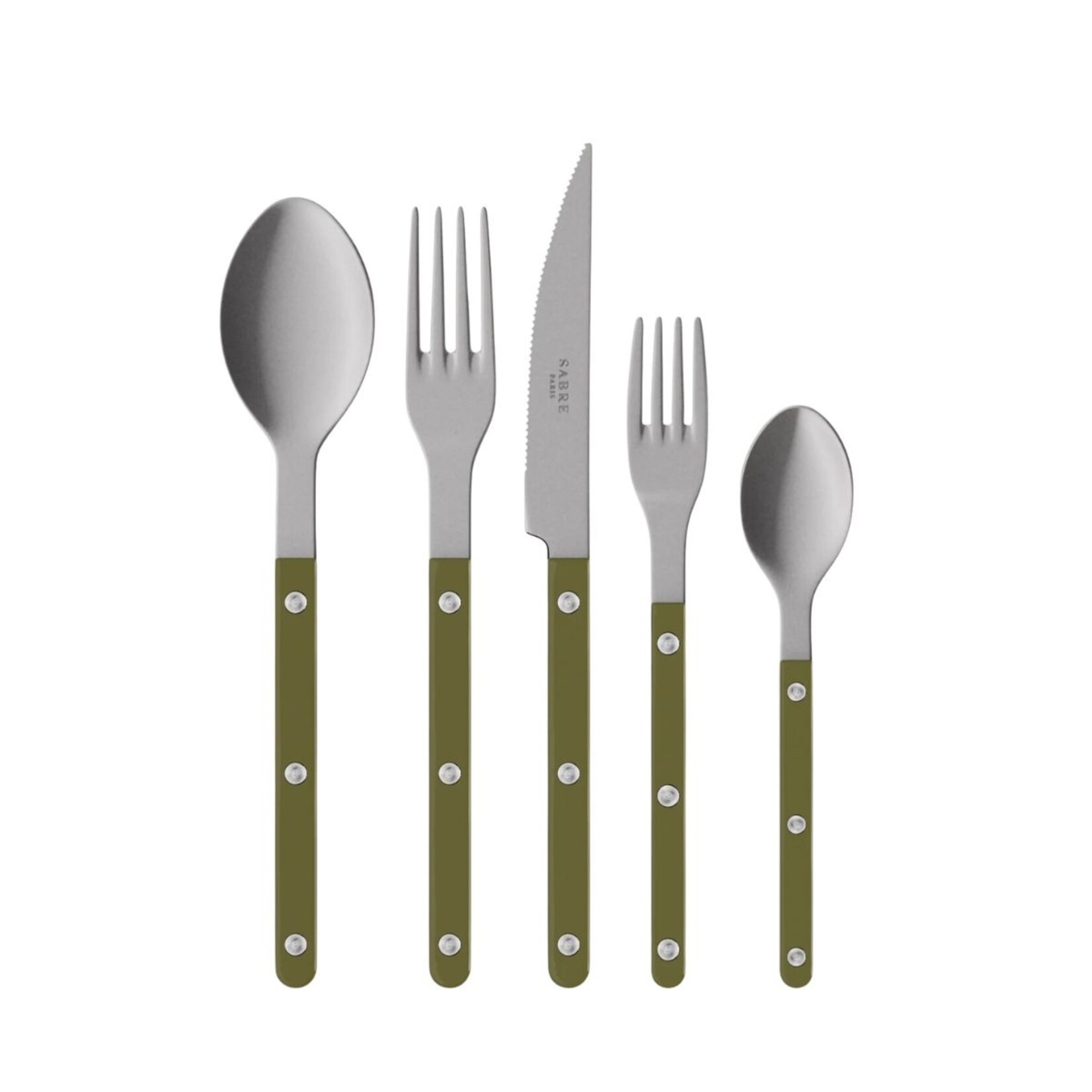 Sabre Paris SABRE PARIS Bistrot Vintage 5 pc Place Setting- Fern Green