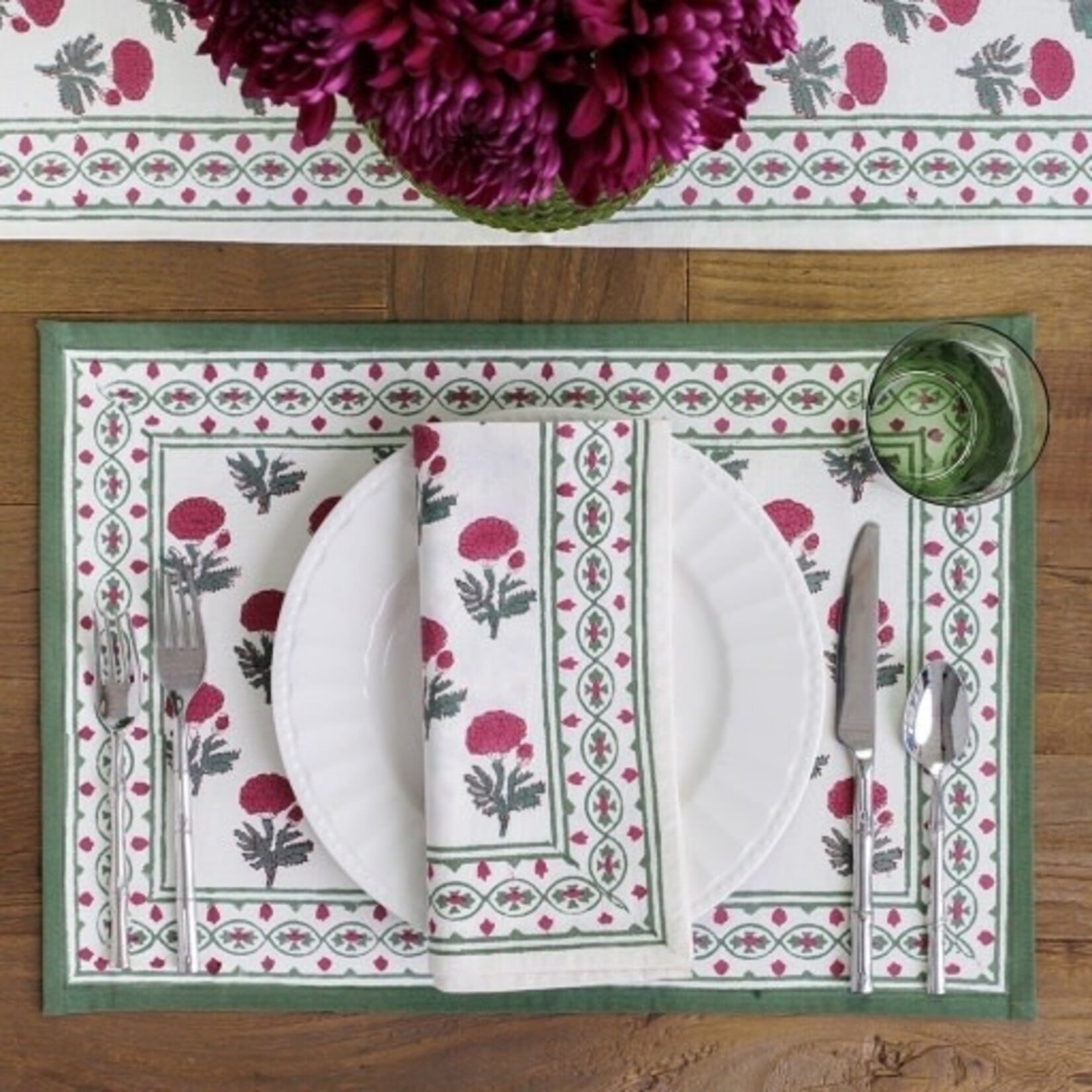 Pomegranate POMEGRANATE Gaya Rose Placemat- Set of 4