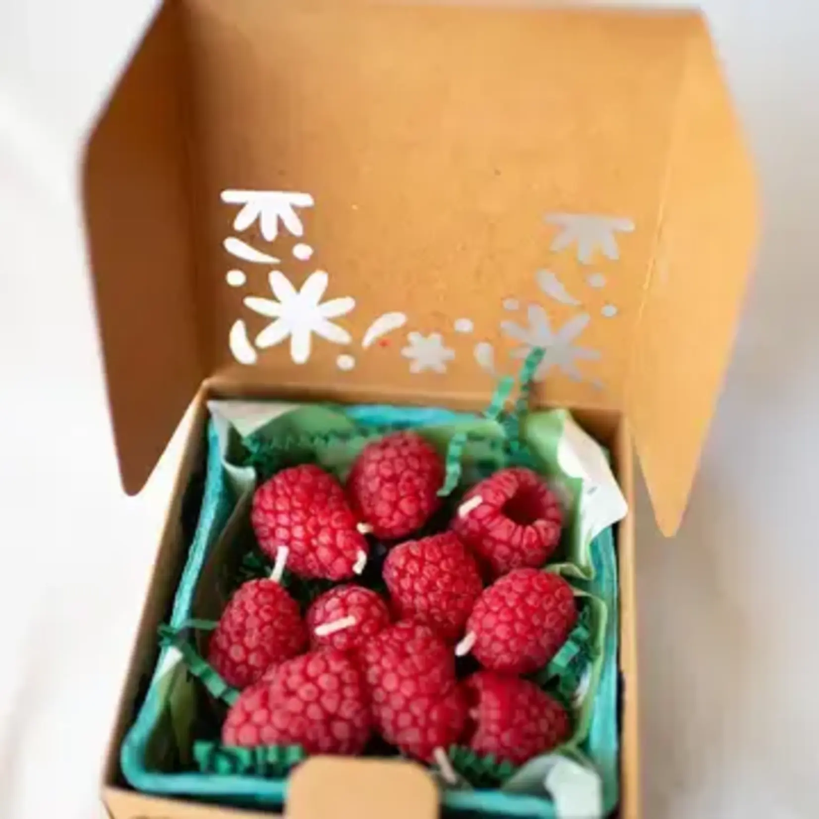 Happy Organics Raspberry Beeswax Birthday Candles- Set of 10