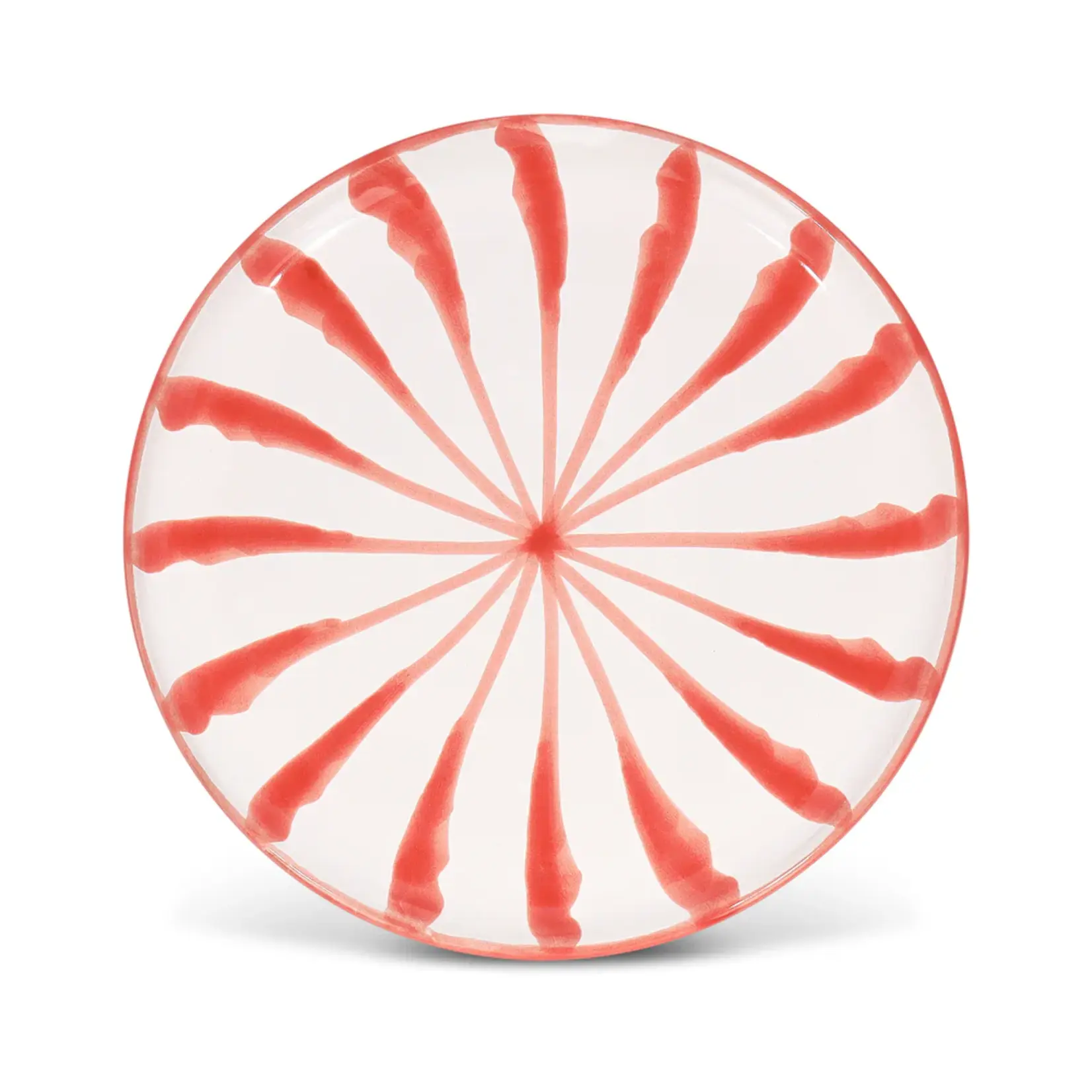 Pomelo Casa POMELO CASA Salad Plate with Candy Cane Stripes