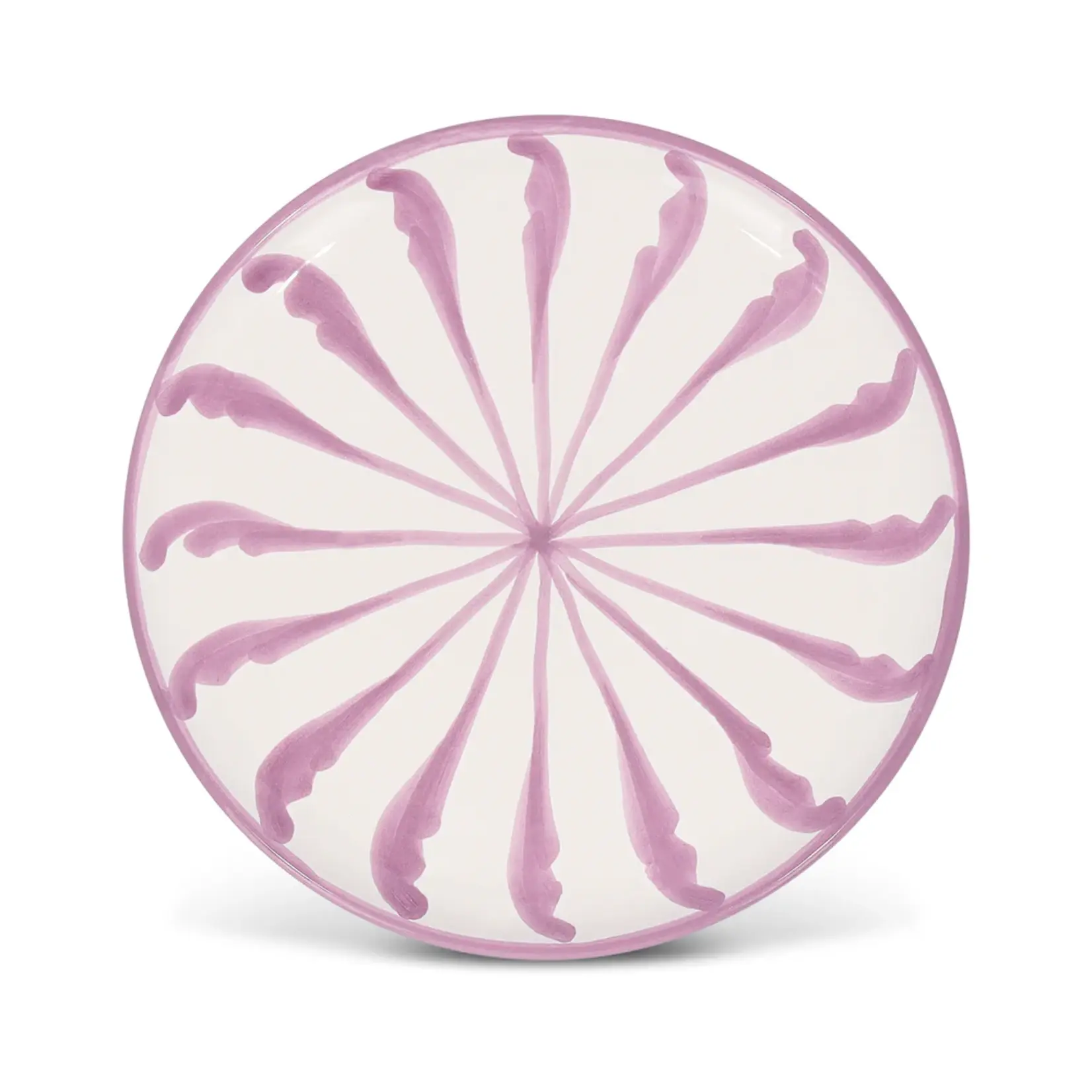 Pomelo Casa POMELO CASA Salad Plate with Candy Cane Stripes