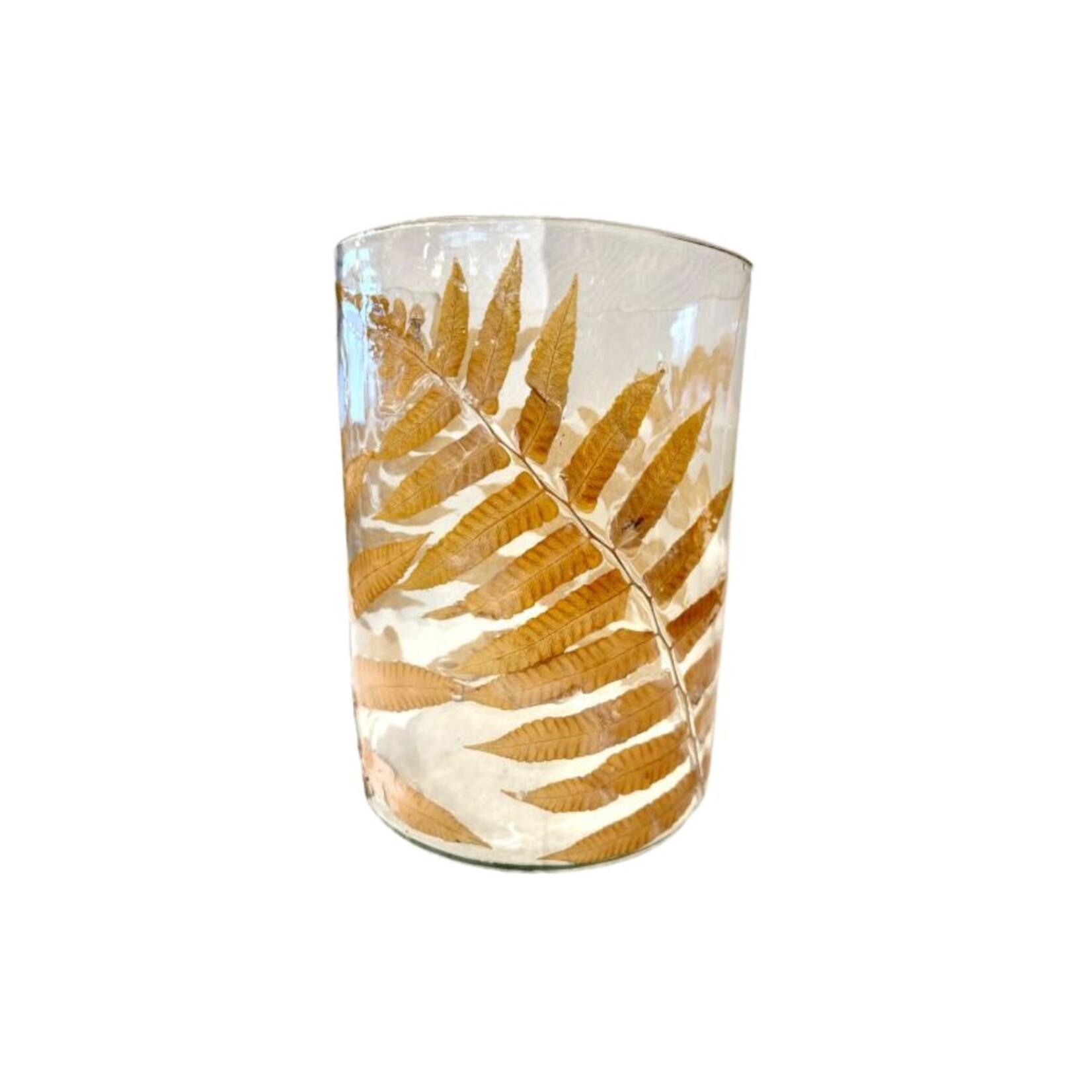 HomArt For Megan & Bishop- Enameled Fern Hurricane- Large