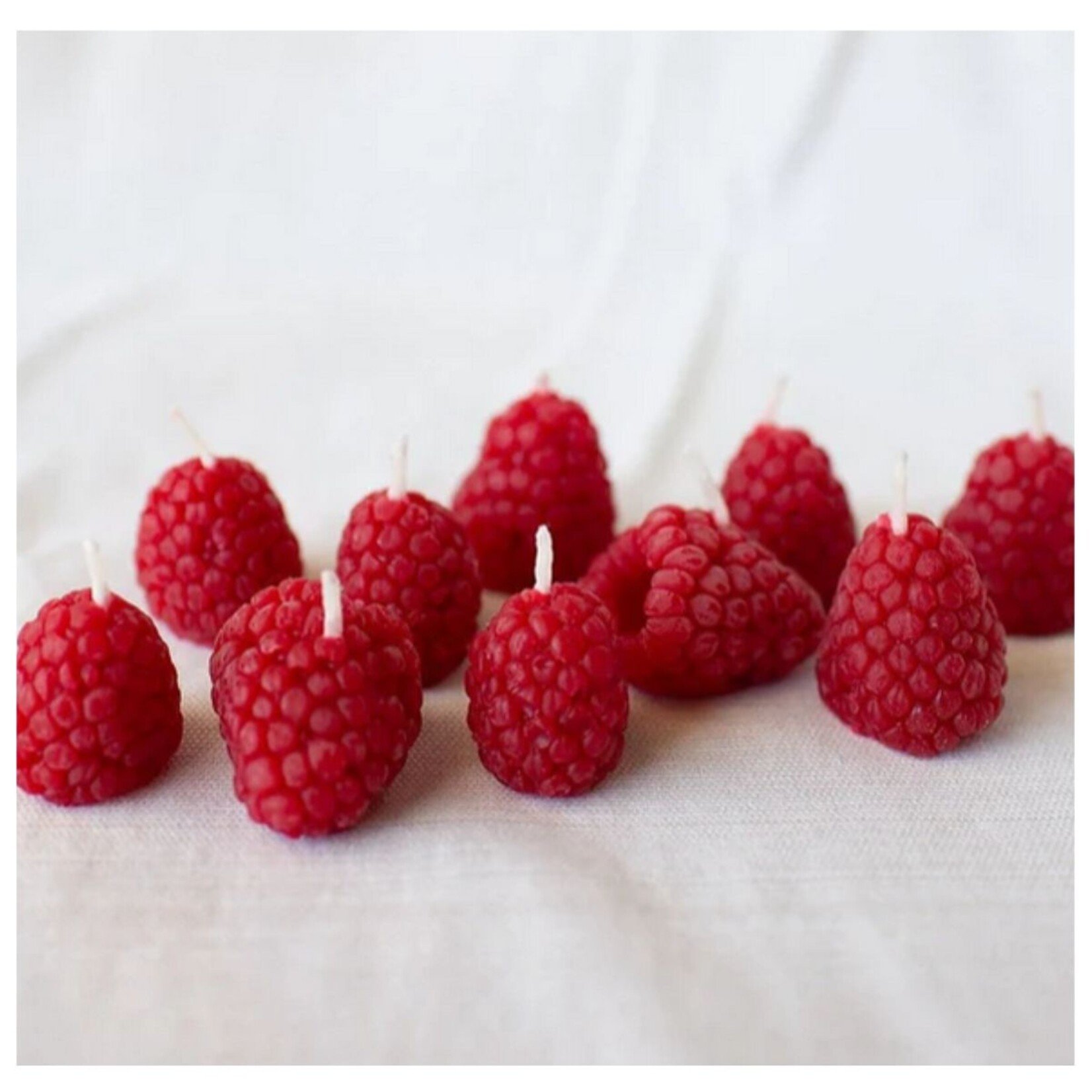 Happy Organics Raspberry Beeswax Birthday Candles- Set of 10