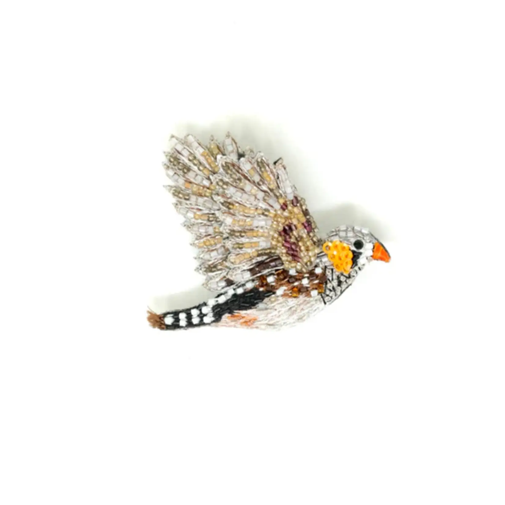 Trovelore TROVELORE Zebra Finch Brooch