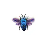 Trovelore TROVELORE Blue Bumble Bee Brooch