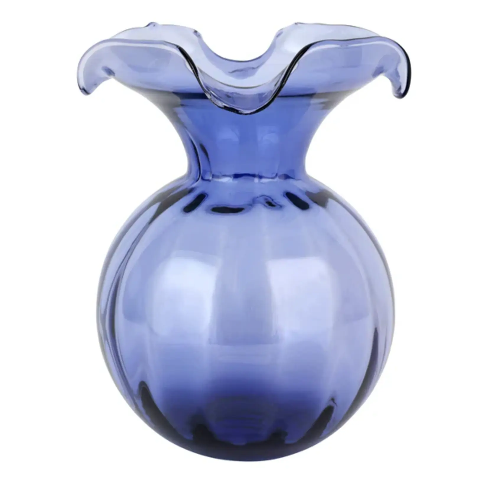Vietri VIETRI Hibiscus Medium Fluted Vase- Indigo