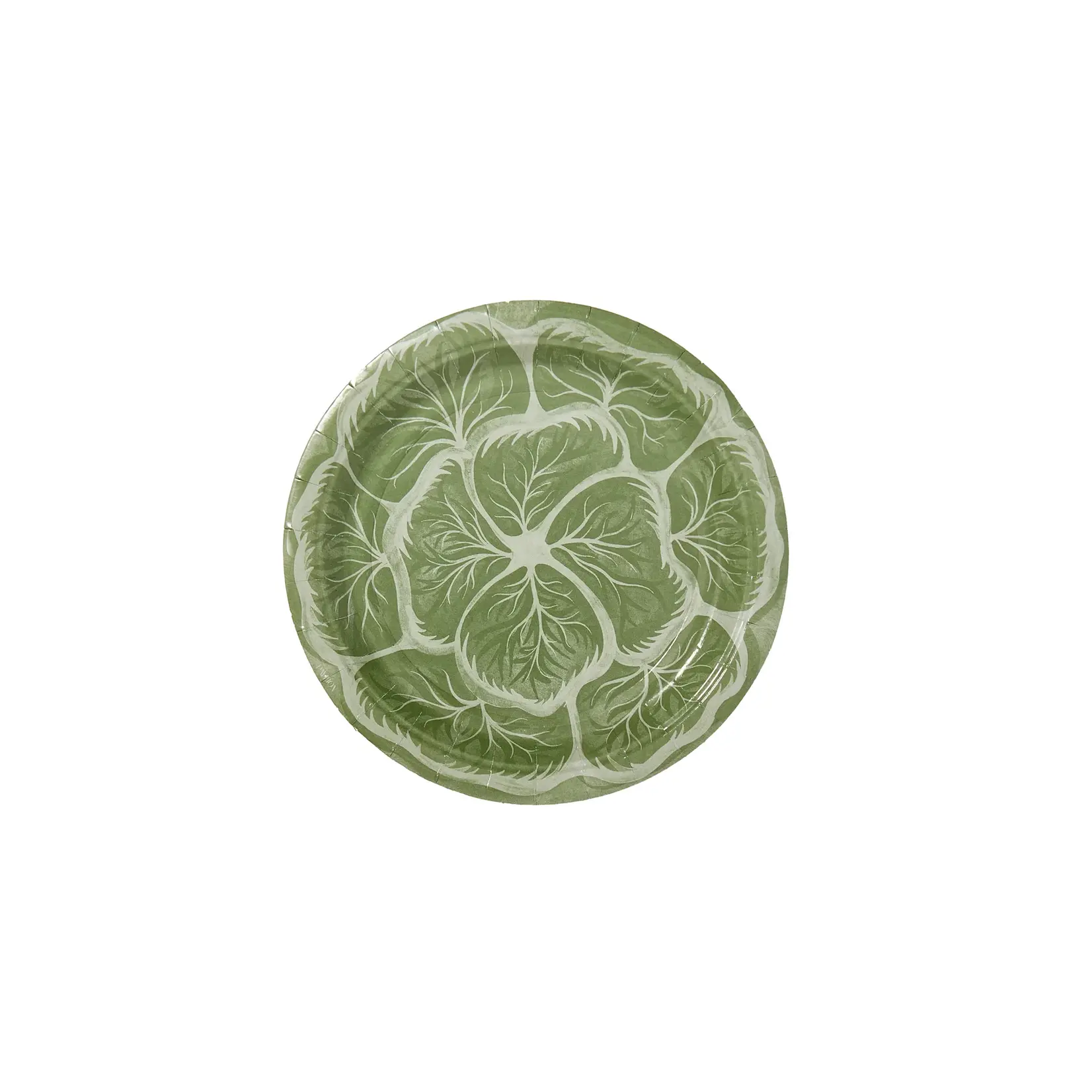 Pavillion Paper Faire Mini Hors D'oeuvre Cabbage Paper Plate- Set of 8