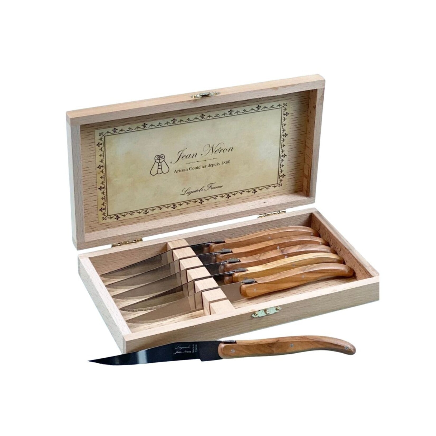 Be Home, Inc. Laguiole Knife Set Olivewood- Set of 6