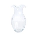 Vietri VIETRI Hibiscus Glass Vertical Fluted Large Vase- Clear