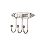 Chehoma Triple Hook Cuisine- Silver Patina