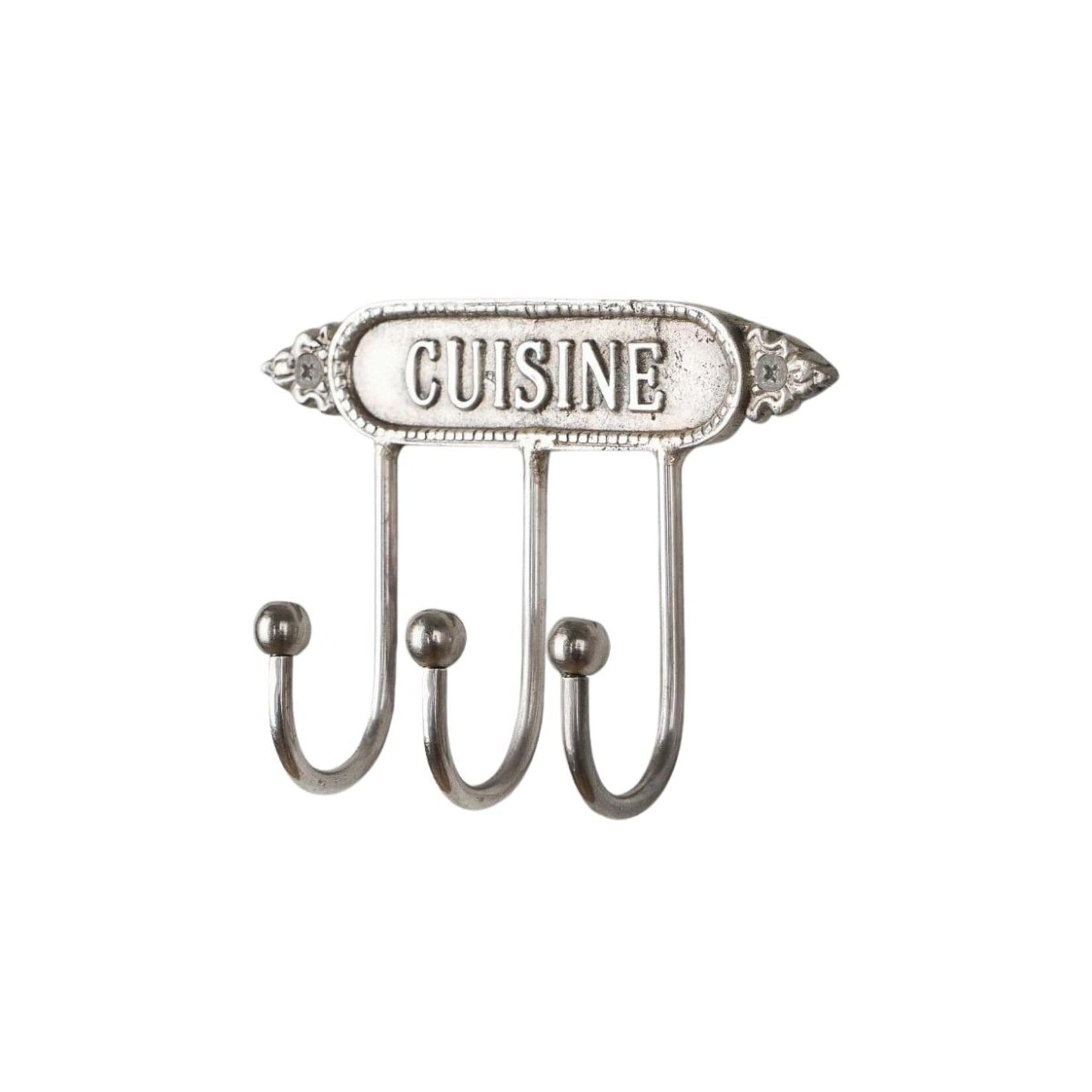 Chehoma Triple Hook Cuisine- Silver Patina