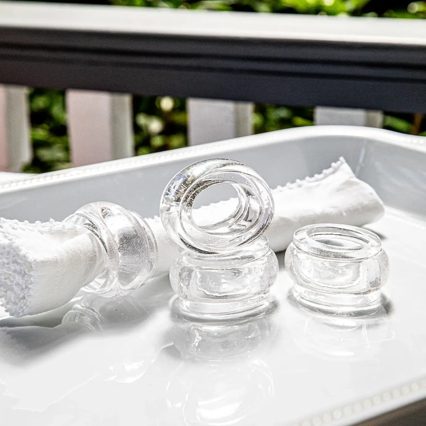 Juliska JULISKA Provence Napkin Ring Set/4- Clear