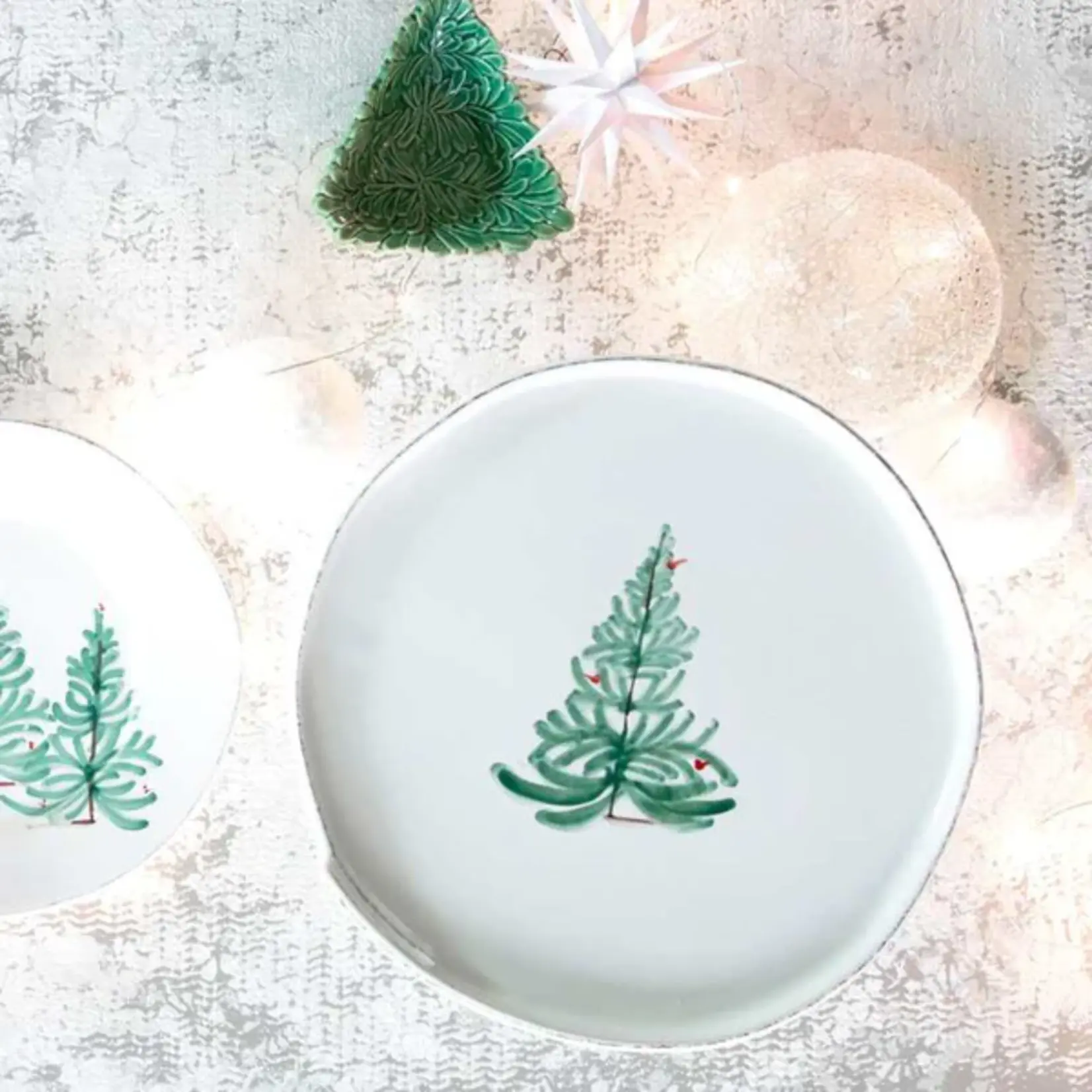 Vietri VIETRI Lastra Holiday Large Cake Stand
