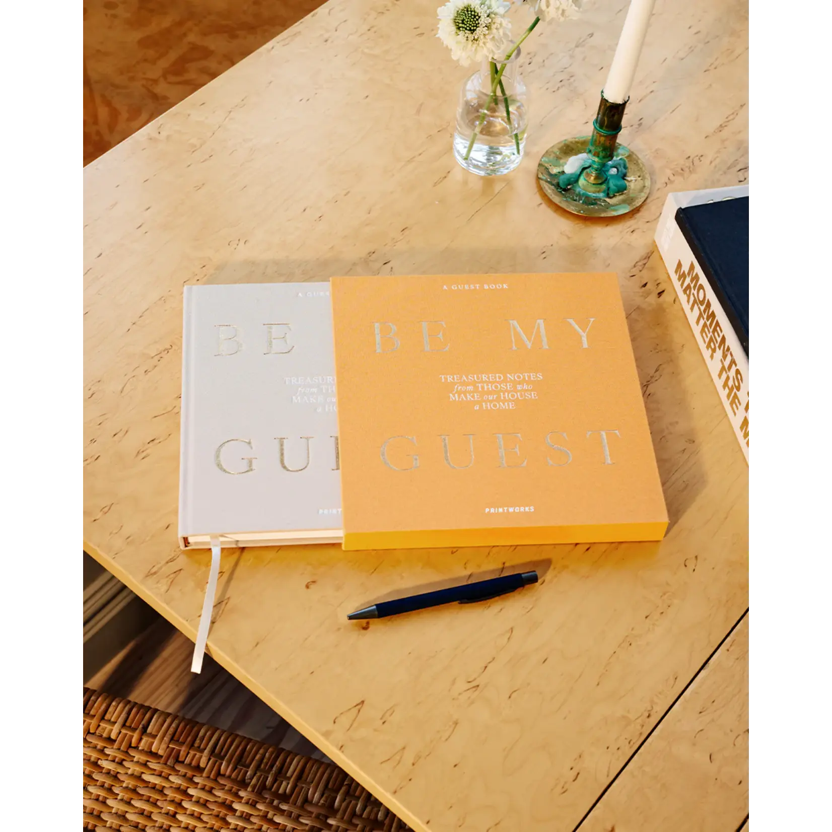 Printworks Guest Book- Beige / Yellow