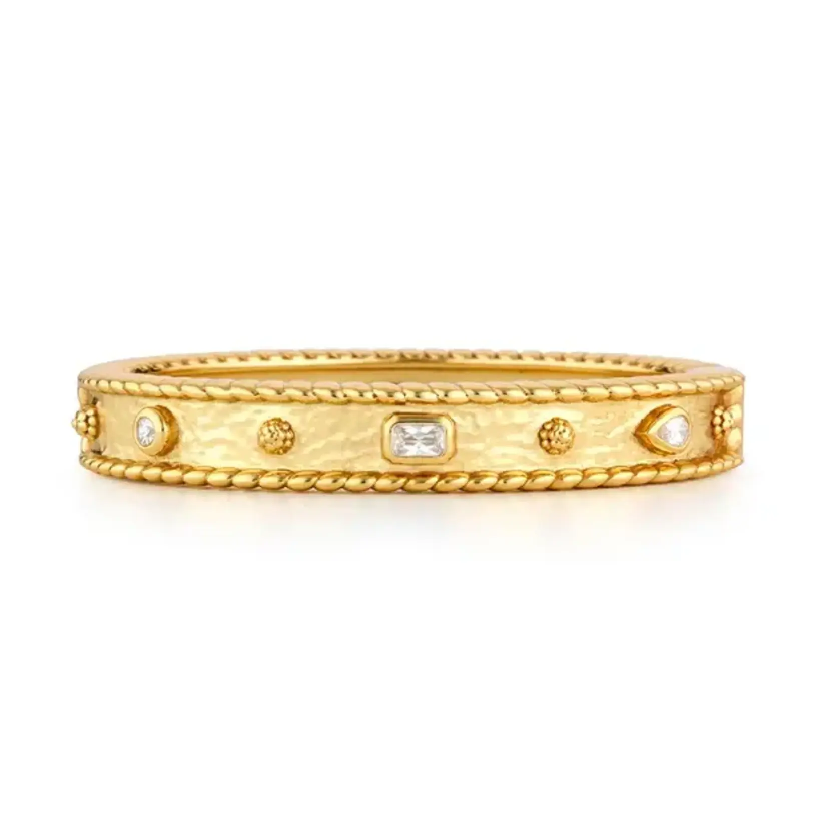 Capucine De Wulf CAPUCINE DE WULF Berry Gem Hinged Bangle - Clear Cubic Zirconia