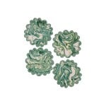 Matouk MATOUK Balthazar Linen Round Cocktail Napkins - Boxed Set of 4 Emerald