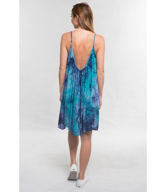 lovestitch TIE DYE TRAPEZE DRESS
