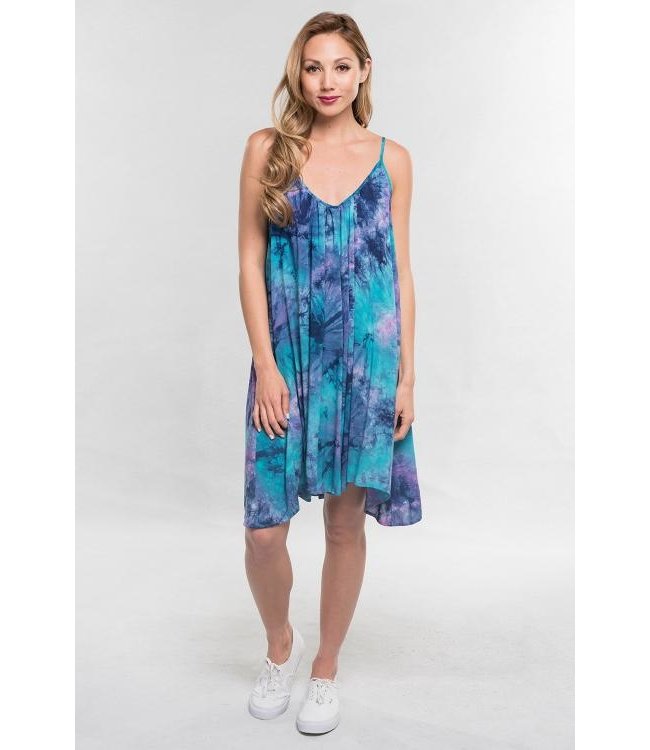 lovestitch TIE DYE TRAPEZE DRESS