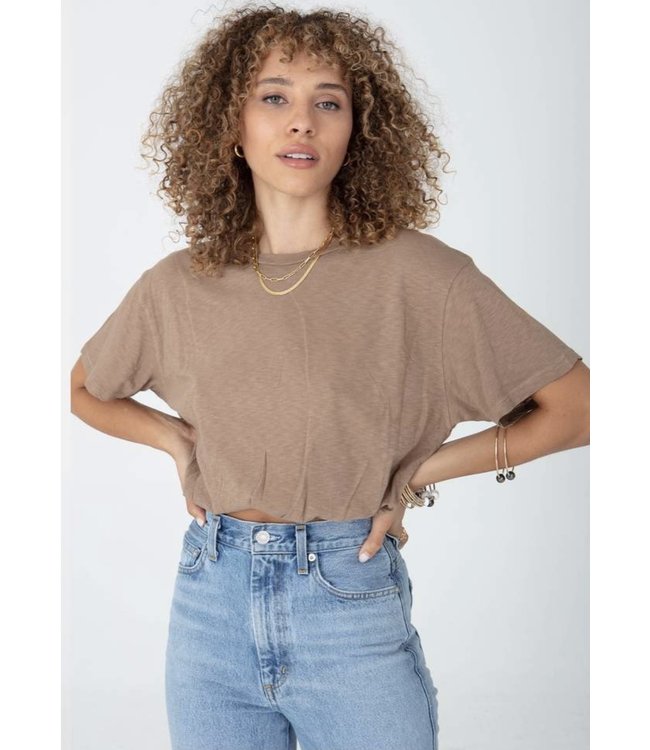 STILLWATER CROP BOYFRIEND TEE ELASTIC