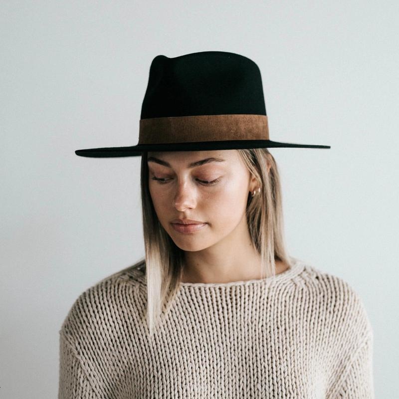 GIGI PIP Miller Fedora ▪︎ Black/Tan Gigi Pip Miller Fedora in Brown – manhattan casuals main image 3